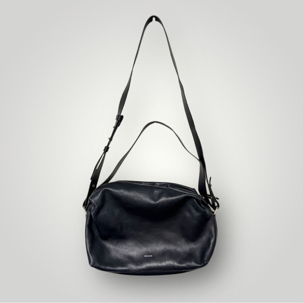 SKAGEN Navy Blue Leather Bag Crossbody‎